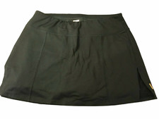 LUCY Activewear Tech Black Tennis Golf Running Skirt Skort w Spandex Shorts XS