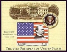 Liberia 2001 - 24th President Of The US - Grover Cleveland - S/S MNH