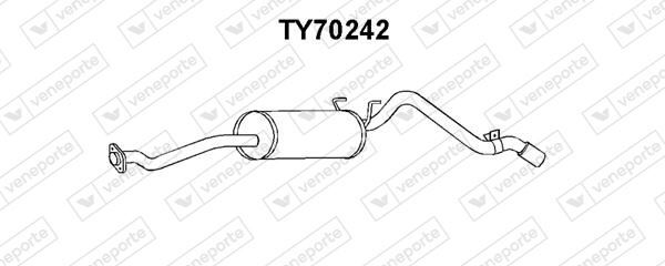 Silencieux arrière pour Toyota Hilux V et VW Taro 2.4 D 4WD en acier durable