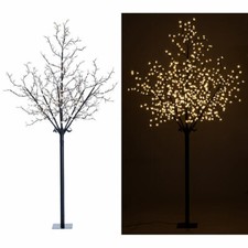 Lunartec LED-Deko-Baum mit 600 beleuchteten Blüten, 250 cm, für innen & außen
