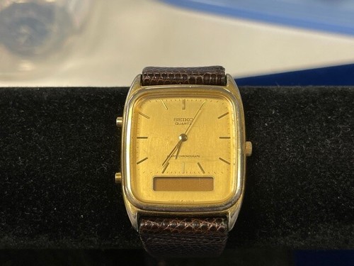 Vintage Seiko Alarm Chronograph Men's Gold Tone Quartz Watch 1980's DS30 |  eBay