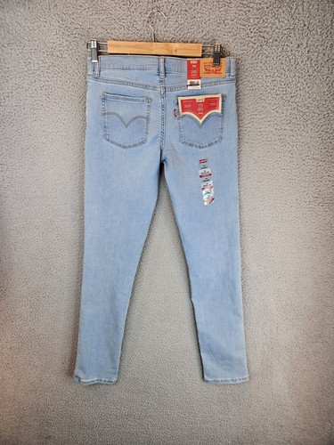 Levi's Jeans Girls Sz 16-R 711 Skinny Stretch Adjustable Waist Band Light Wash - Picture 7 of 12