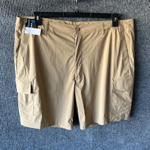 Roundtree & Yorke Shorts Mens 46 Khaki Chino Tan Golf Cargo Pockets Outdoors