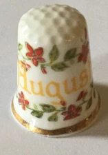 August Thimble Vintage Souvenir Collectible
