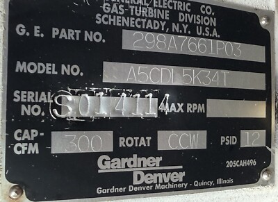 Starting Atomizing Air compressor for Frame 6B gas turbine P/N  298A7661P03