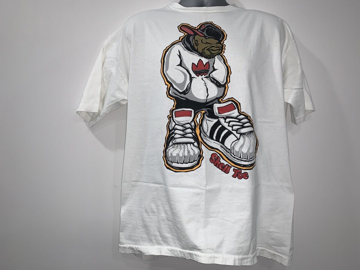 Adidas Shell Toe T-shirt Vintage Size Large | eBay Adidas Shell Toe T-shirt Vintage Size Large | eBay