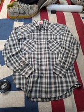 Levi's The Cowboys Tailor Western Pearl Snap Shirt M Plaid Vintage 80s 70s