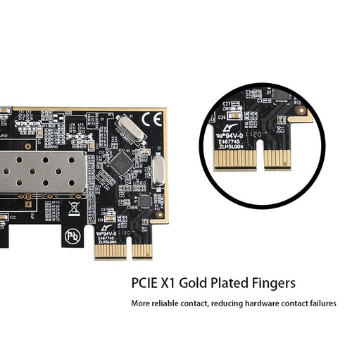 Fiber Port SFP Ethernet Game PCIE Network Card Adapter PCIe 100M Fiber lan Card - Picture 5 of 6