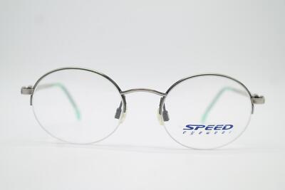 Vintage Brille SPEED SP805 Silber Grün Halbrand Brillengestell eyeglasses