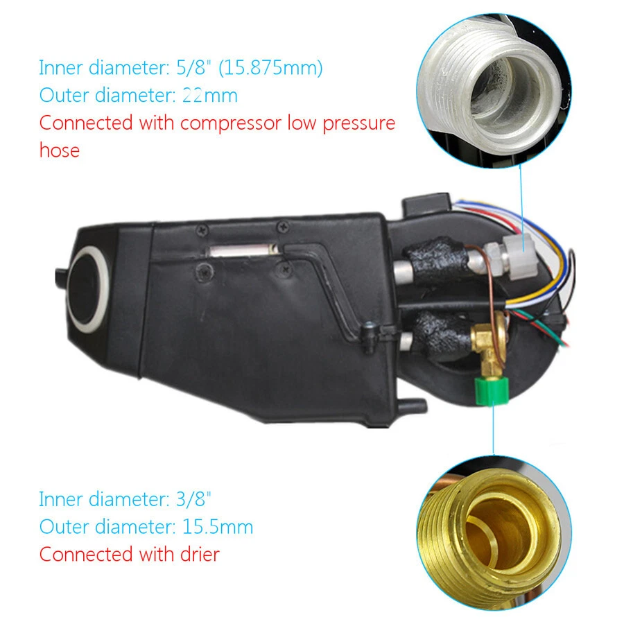 KIT universal de aire acondicionado 12V evaporador debajo del tablero compresor aire acondicionado 3 velocidades Foto 3 de 4