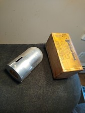 Vintage Hammarlund Vacuum Tube Amp Radio Shield 4" Tall Metal & OB Box