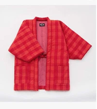 WATANOSATO HANTEN Warm Haori Kimono Jacket Japanese traditional Red