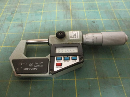 MACHINIST TOOL * MICROMETER * MITUTOYO * DIGIMATIC * 293-715 * .00005 * 0-1