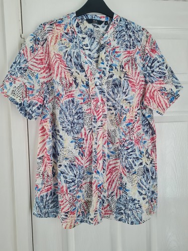 Isle Essentials Cotton Mix Summer Blouse Top Size 18
