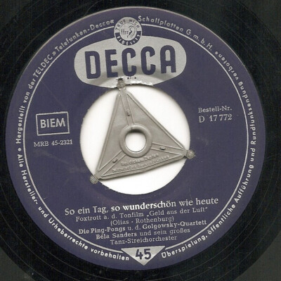 Die Ping-Pongs U. D. Golgowsky-Quartett Ich Bin So Gern Zu Hause Decca
