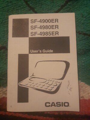 Casio SF-4900ER, SF-4980ER, SF-4985ER Bedienungsanleitung