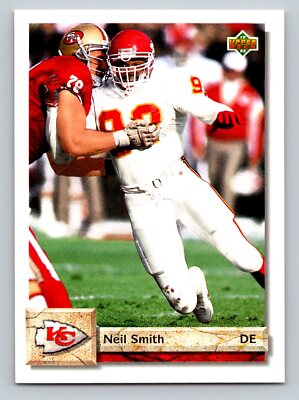 Neil Smith Kansas City Chiefs 1992 Upper Deck #103 Card
