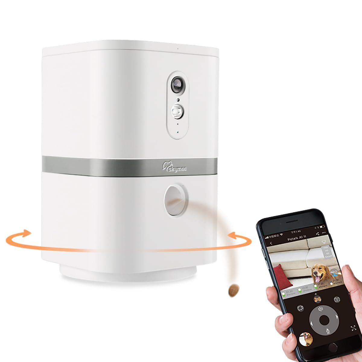 Petalk AI II Dog Camera Automatic Treat Dispenser, 5G WiFi Pet Camera with 18...-image