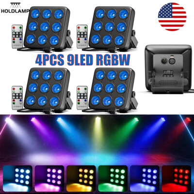 4Pcs 9x20W RGBW LED Matrix Par Lights Stage Effect Disco DJ Light DMX Party Bar