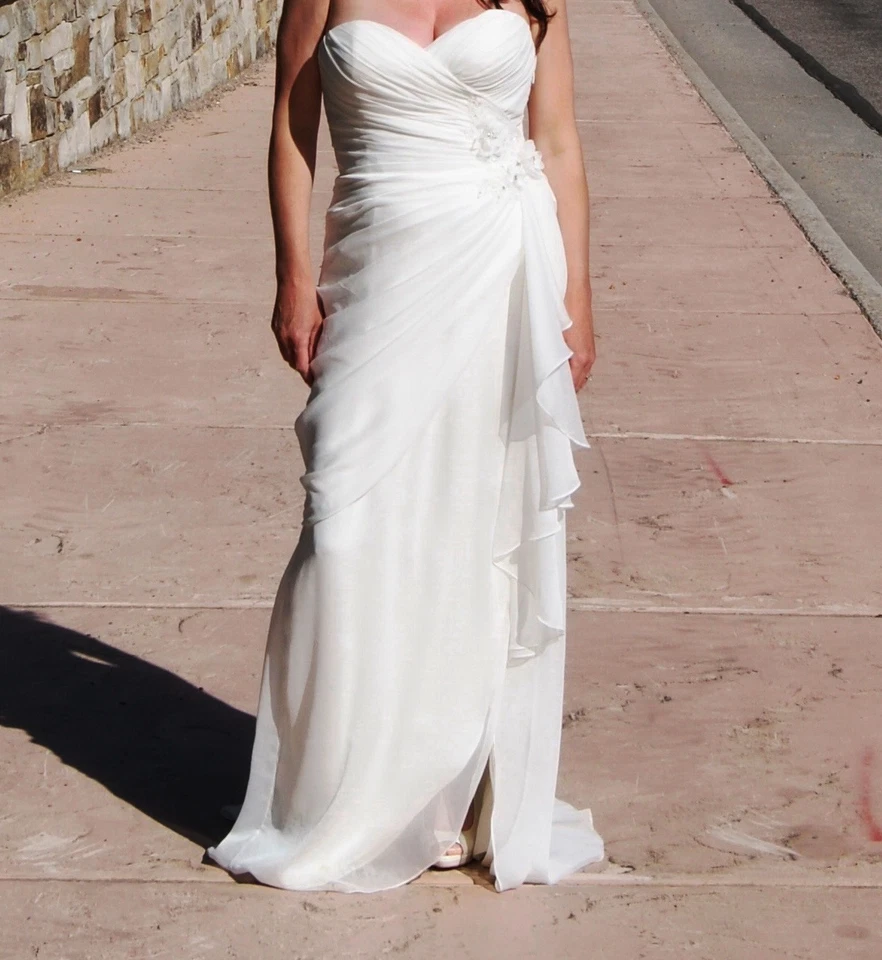 $1,775 Sexy Diseñador Wtoo Brides by Watters & Watters VESTIDO DE NOVIA ¡Talla 10! Foto 3 de 4