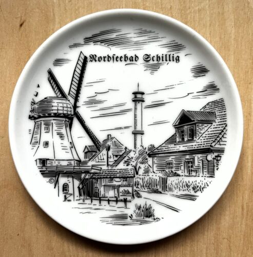Dekoteller Wandteller Nordseebad Schillig Nordsee Windmühle Leuchtturm Deko 10cm - Bild 1 von 1