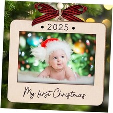 Babys First Christmas Ornament 2025 Girl My First Christmas 2025 Landscape 