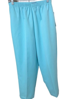 #ad Koret Blue Capri Elastic Waist Pull On Pants Size 18W NWT $18.99