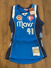 NWT Small S MAVERICKS MITCHELL  NESS DIRK NOWITZKI HALL OF FAME SWINGMAN JERSEY