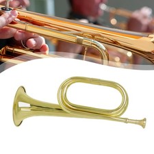 Blowing Bugle 12.8" Brass Instrument for Professionals Performances Festival