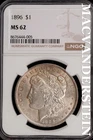 1896 Morgan Dollar-NGC MS 62 Brilliant Uncirculated #SLM523