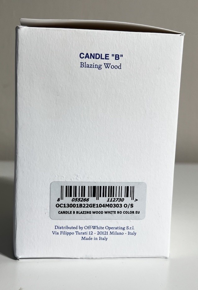 Off-White Candle B Blazing Wood Scent Designer Candle with Box New In Box thumbnail 2