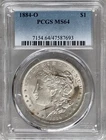 1898-O American Morgan Dollar CERTIFIED PCGS MS 64 Toning