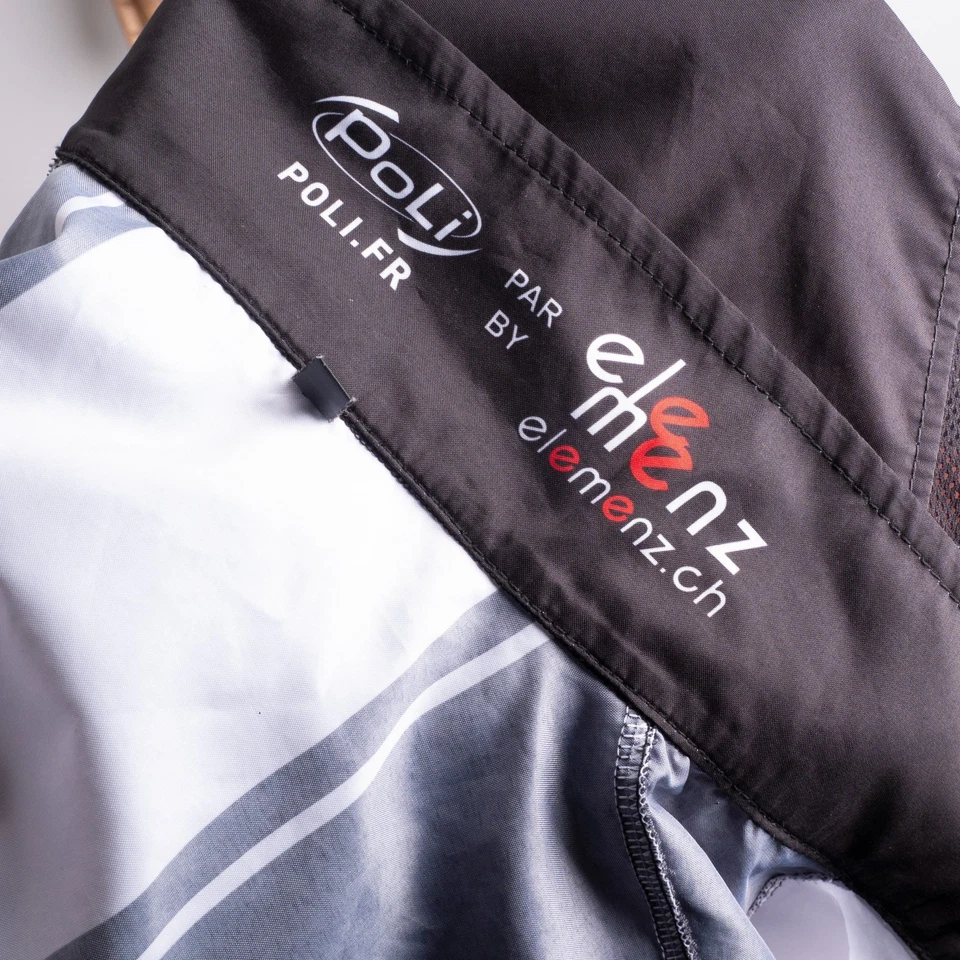 POLI Men's Black & White Full-Zip Windstopper Racing Cycling Vest Size 4 S/M - Image 4 of 4