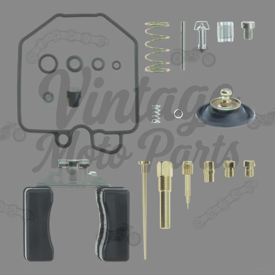 2PCS CARB REPAIR Rebuild KIT&FLOAT FITS HONDA CM400A CM400T Stock 1979-1981-US Foto 2 de 4
