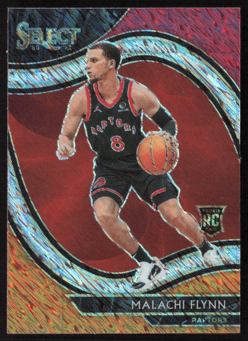2020-21 Select Court Side Red White Orange Shimmer Malachi Flynn #272 Rookie