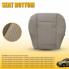 For 2011-2016 Chrysler Town Country Driver Bottom Leather Seat Cover Tan Epy