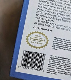 SNAKE'S REVENGE NINTENDO NES EMPTY BOX ONLY VERY GOOD CONDITION