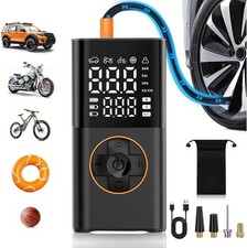 Tire Inflator Portable Air Compressor Cordless 150 PSI LED Lights, Air Pump