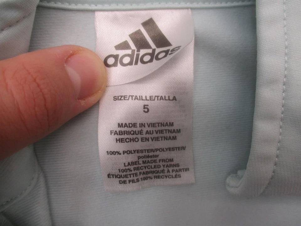 Adidas Talla 5 Niños Gris Logo Manga Larga Bolsillos Cremallera Completa Ropa Activa Chaqueta 192 Foto 4 de 4