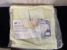 Vintage Sears Elegance II Lemon Lime Lace Edge Tablecloth 60x80 12 Napkins