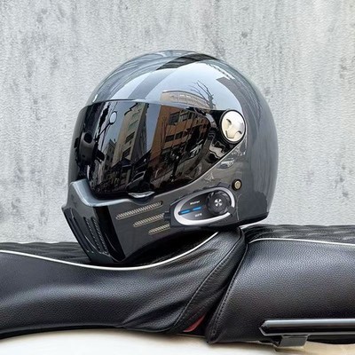 Motorcycle Bluetooth Intercom Helmet With Camera Recorder Vintage Motor Helmets