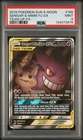 2019 POKEMON SUN & MOON TEAM UP #165 FULL ART/GENGAR & MIMIKYU GX PSA 9