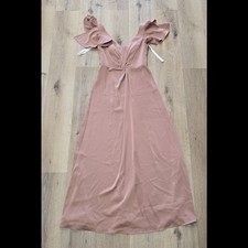 Azazie Leilani Dress Women's A4 Pink A-Line Ruched Chiffon