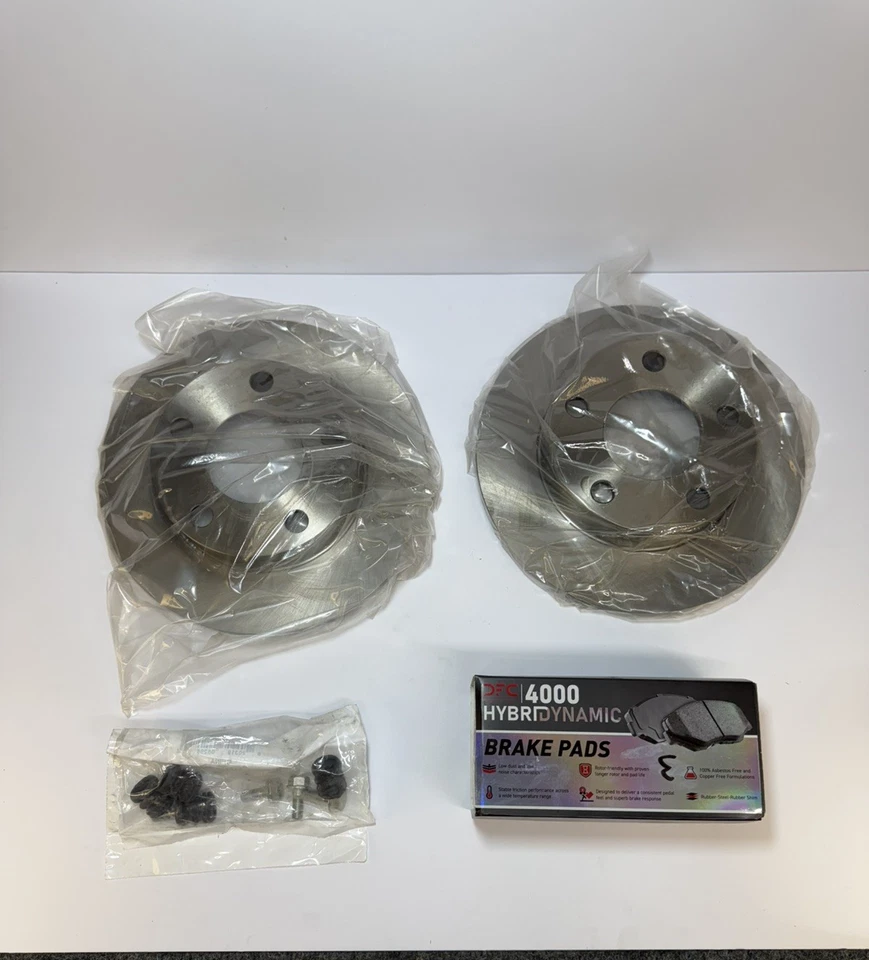 Kit de rotores y pastillas de freno de disco trasero 245 mm / 9,65" para Audi 200 Quattro 1989-1991 Foto 2 de 4