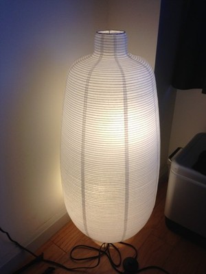 Vintage Ikea Leuchte Vate große Stehlampe Reispapier funktionstüchtig 90er verpackt 2 Birnen