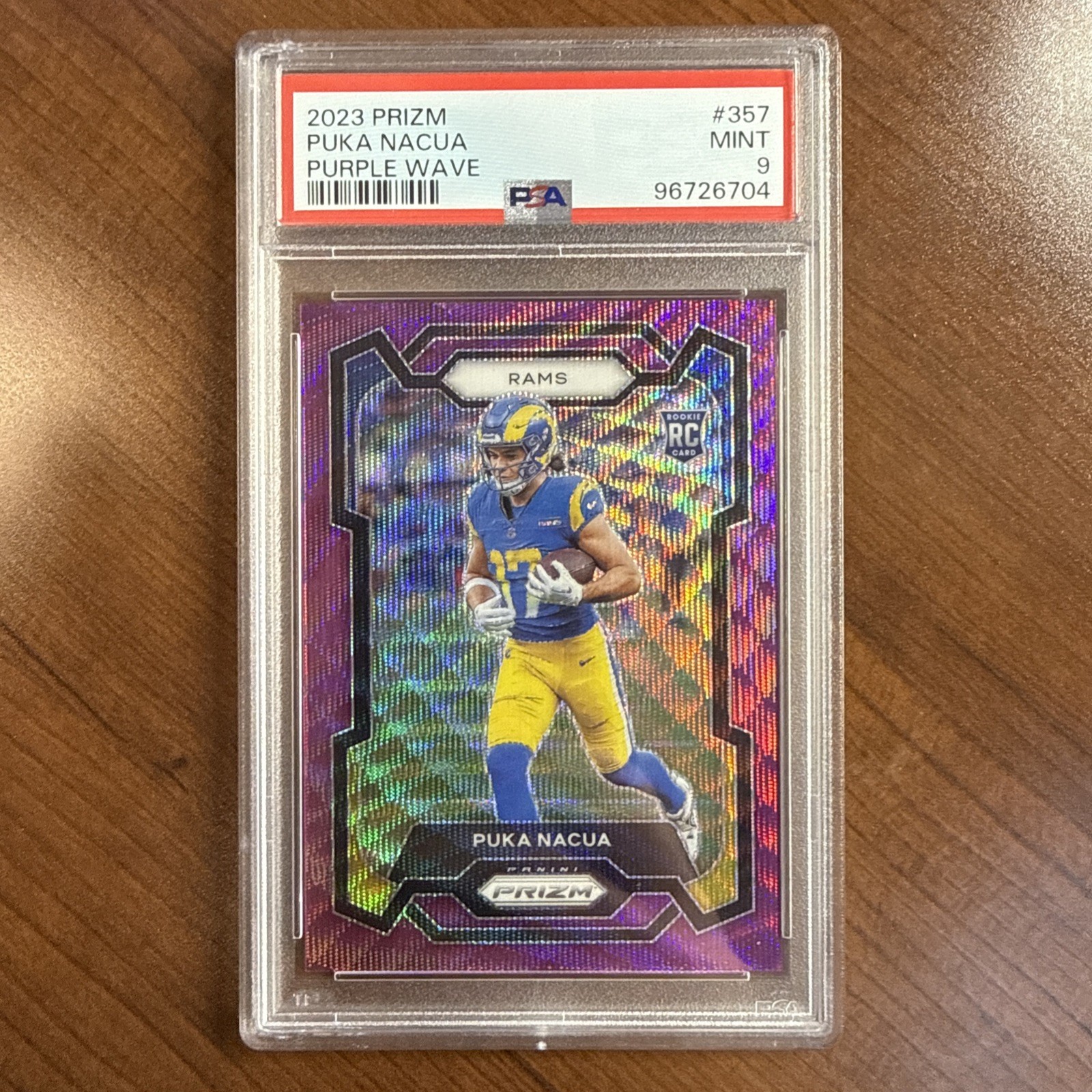 2023 Panini Prizm - Rookies Puka Nacua #357 Purple Wave Prizm /99 (RC)