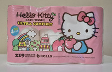 2023 Sanrio Hello Kitty 4-Ply 25M 219 Sheets Toilet Tissue Paper: 6-Roll Pack