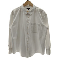 Quince Men Organic Cotton Stretch Poplin Shirt White Sleeved Top XL