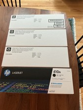 GENUINE 4 HP 410A TONER CARTRIDGES. CF410A, CF411A, CF412A, CF413A. NEW SEALED