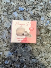 Moogoo Silver Nursing Cups Carrying Case 925 Sterling Silver Breastfeeding